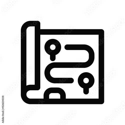 path line icon. Clean and minimalist vector icon for websites, mobile apps, presentations, and logos. Fully scalable and customizable for any project.