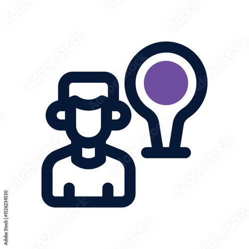 visit duotone icon. Sleek and modern vector icon for websites, mobile apps, marketing materials, and corporate design. Fully scalable and ready to use.