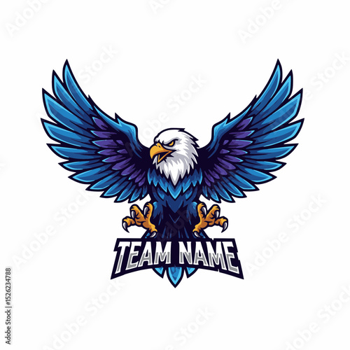 Fearsome Eagle Gaming Mascot Vector Logo Design for E-Sports Team A Symbol of Power and Skill