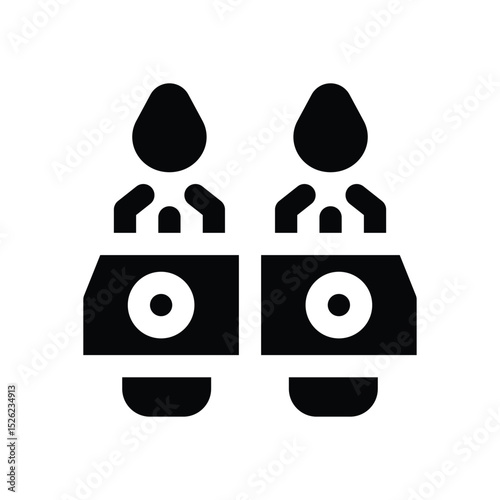 stove glyph icon. Strong and solid vector icon for websites, mobile interfaces, presentations, and visual branding. High quality and easy to edit.