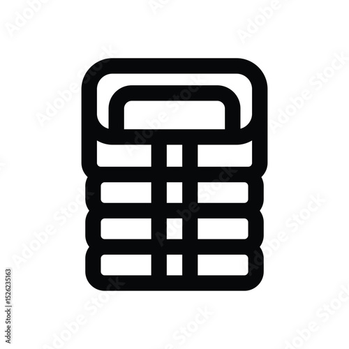 sleeping bag line icon. Clean and minimalist vector icon for websites, mobile apps, presentations, and logos. Fully scalable and customizable for any project.
