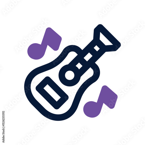 guitar duotone icon. Sleek and modern vector icon for websites, mobile apps, marketing materials, and corporate design. Fully scalable and ready to use.