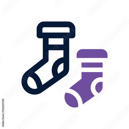 socks duotone icon. Sleek and modern vector icon for websites, mobile apps, marketing materials, and corporate design. Fully scalable and ready to use.