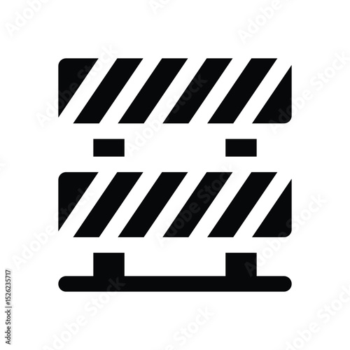 barrier glyph icon. Strong and solid vector icon for websites, mobile interfaces, presentations, and visual branding. High quality and easy to edit.