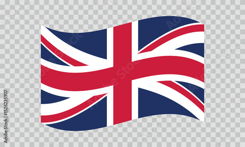 Flag of United Kingdom. English national symbol in official colors. Template icon. Abstract vector background.