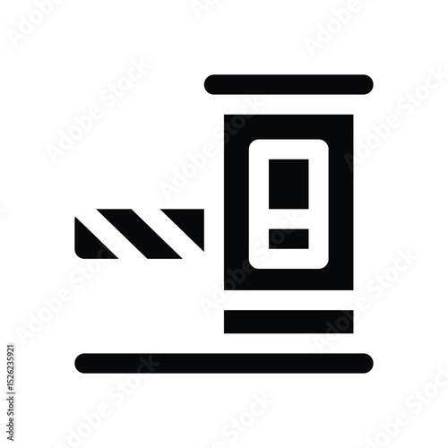toll road glyph icon. Strong and solid vector icon for websites, mobile interfaces, presentations, and visual branding. High quality and easy to edit.