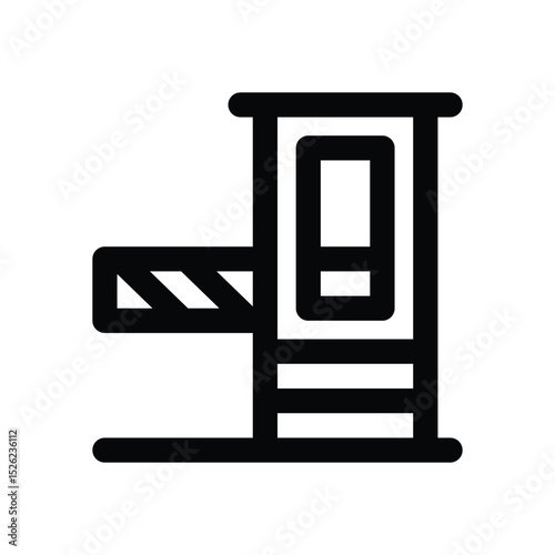 toll road line icon. Clean and minimalist vector icon for websites, mobile apps, presentations, and logos. Fully scalable and customizable for any project.