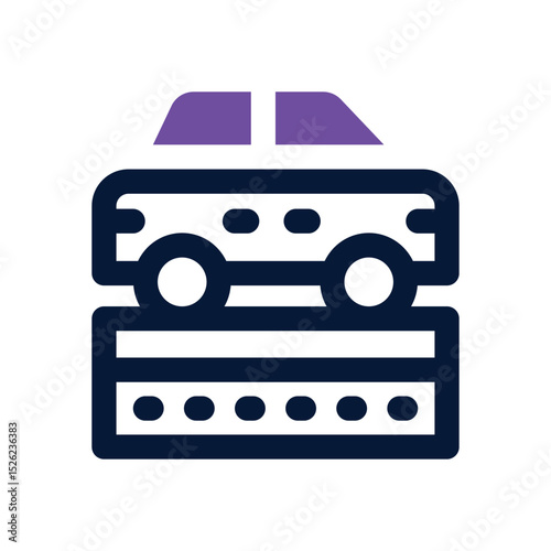 car duotone icon. Sleek and modern vector icon for websites, mobile apps, marketing materials, and corporate design. Fully scalable and ready to use.