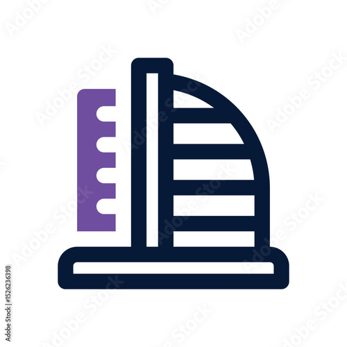 building duotone icon. Sleek and modern vector icon for websites, mobile apps, marketing materials, and corporate design. Fully scalable and ready to use.