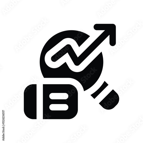 seo optimization glyph icon. Strong and solid vector icon for websites, mobile interfaces, presentations, and visual branding. High quality and easy to edit.