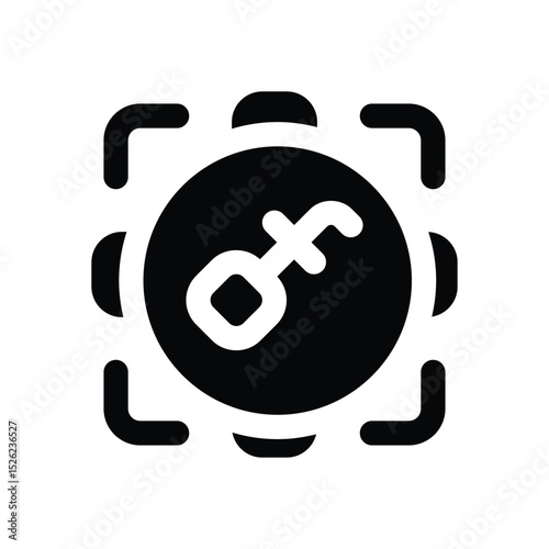 key target glyph icon. Strong and solid vector icon for websites, mobile interfaces, presentations, and visual branding. High quality and easy to edit.