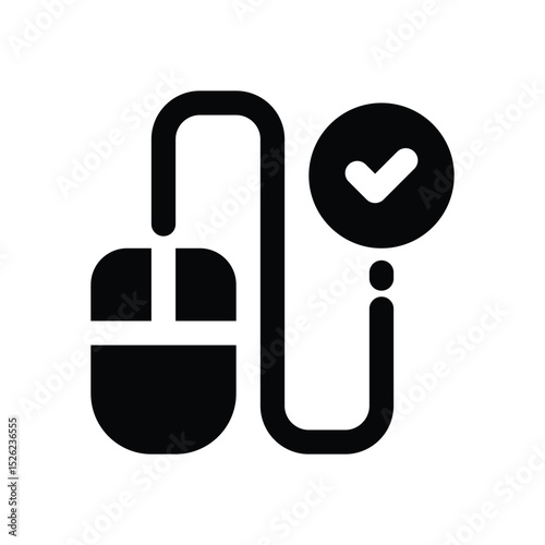 pay per click glyph icon. Strong and solid vector icon for websites, mobile interfaces, presentations, and visual branding. High quality and easy to edit.