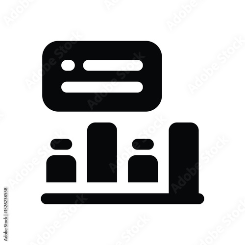 report glyph icon. Strong and solid vector icon for websites, mobile interfaces, presentations, and visual branding. High quality and easy to edit.