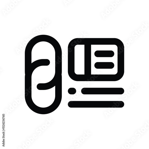 link line icon. Clean and minimalist vector icon for websites, mobile apps, presentations, and logos. Fully scalable and customizable for any project.