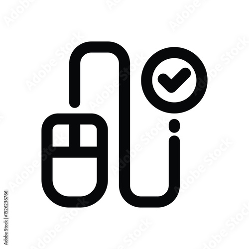 pay per click line icon. Clean and minimalist vector icon for websites, mobile apps, presentations, and logos. Fully scalable and customizable for any project.