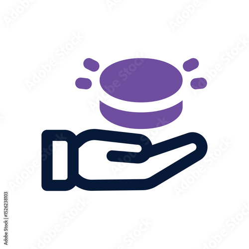 commission duotone icon. Sleek and modern vector icon for websites, mobile apps, marketing materials, and corporate design. Fully scalable and ready to use.