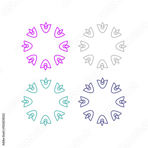Natural Mandala Ayurveda Resort Sign Symbol Logo
