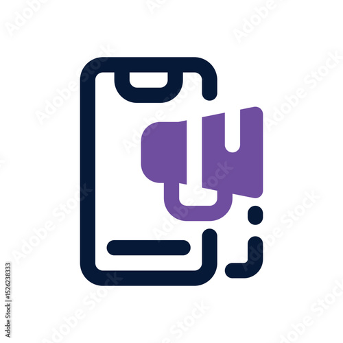 social media marketing duotone icon. Sleek and modern vector icon for websites, mobile apps, marketing materials, and corporate design. Fully scalable and ready to use.