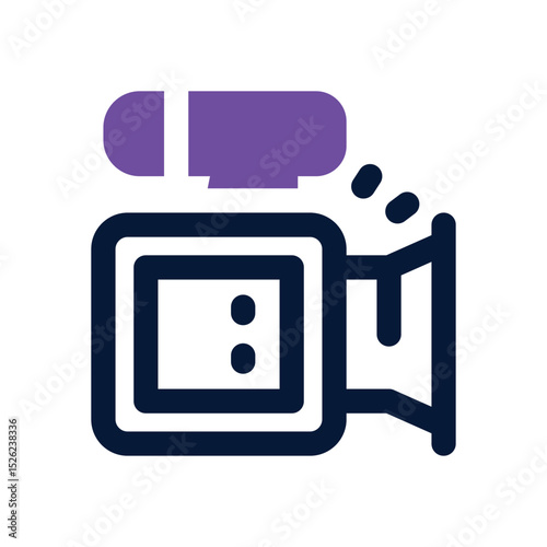 video camera duotone icon. Sleek and modern vector icon for websites, mobile apps, marketing materials, and corporate design. Fully scalable and ready to use.
