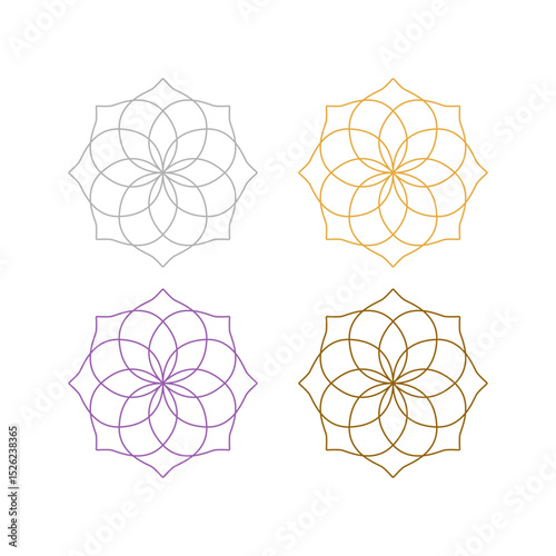 Natural Mandala Ayurveda Resort Sign Symbol Logo
