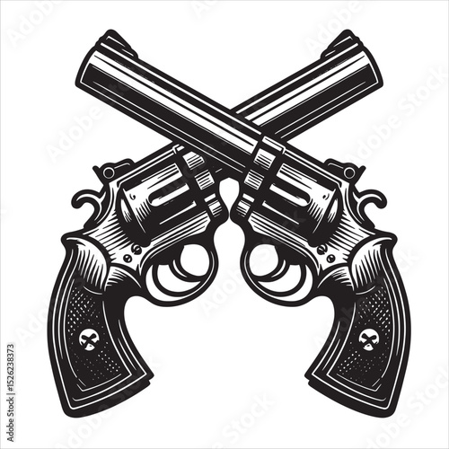 Crossed pistols svg
