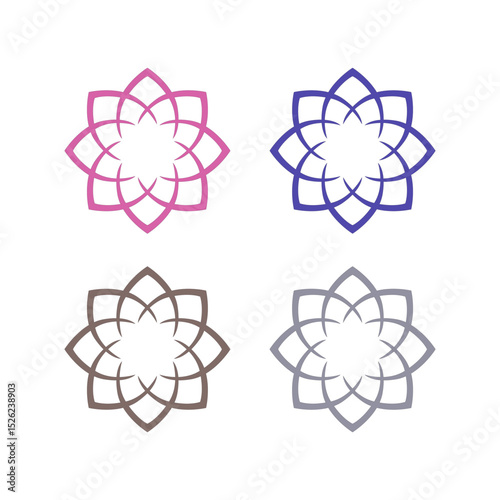 Natural Mandala Ayurveda Resort Sign Symbol Logo
