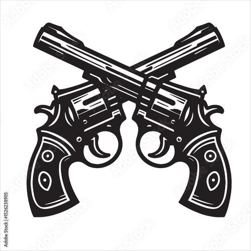 Crossed pistols svg