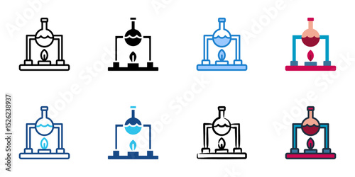 Bunsen icon set multiple style collection 
