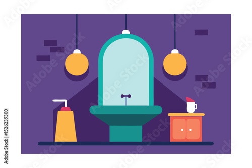 Modern Bathroom Design Elegant Sink, Mirror, and Lighting
