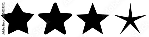 Star icon web vector set. Five star illustration sign collection. rating symbol.