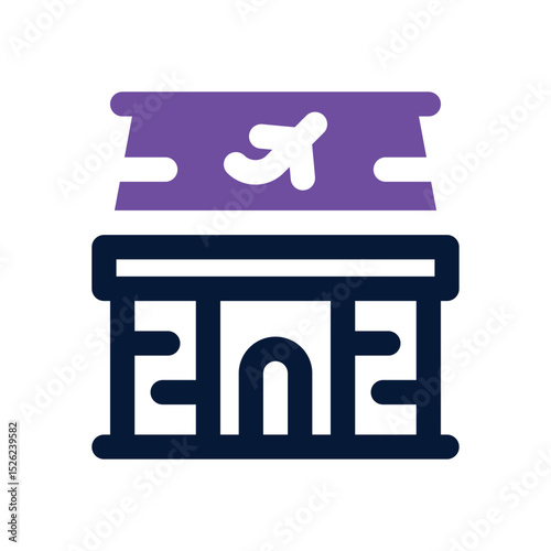 travel agency duotone icon. Sleek and modern vector icon for websites, mobile apps, marketing materials, and corporate design. Fully scalable and ready to use.