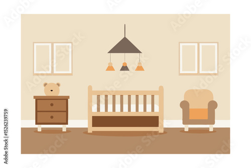 Adorable Baby Nursery Design Cozy Crib, Soft Lighting, and Sweet Decor