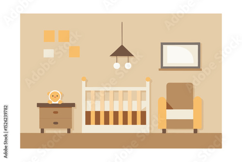 Cozy Nursery Room Design Baby Crib, Chair, and Decor Ideas