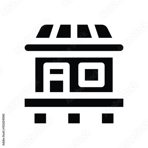 hut glyph icon. Strong and solid vector icon for websites, mobile interfaces, presentations, and visual branding. High quality and easy to edit.