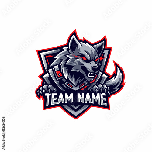Vector Mascot Logo Design with Aggressive Animal Character for Sports Team and E-sports Gaming Logo