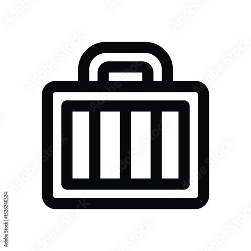 suitcase line icon. Clean and minimalist vector icon for websites, mobile apps, presentations, and logos. Fully scalable and customizable for any project.