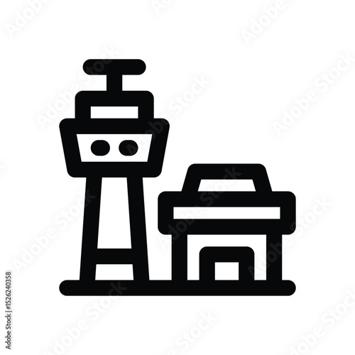 airport line icon. Clean and minimalist vector icon for websites, mobile apps, presentations, and logos. Fully scalable and customizable for any project.