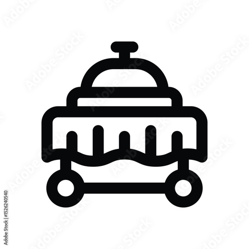 room service line icon. Clean and minimalist vector icon for websites, mobile apps, presentations, and logos. Fully scalable and customizable for any project.