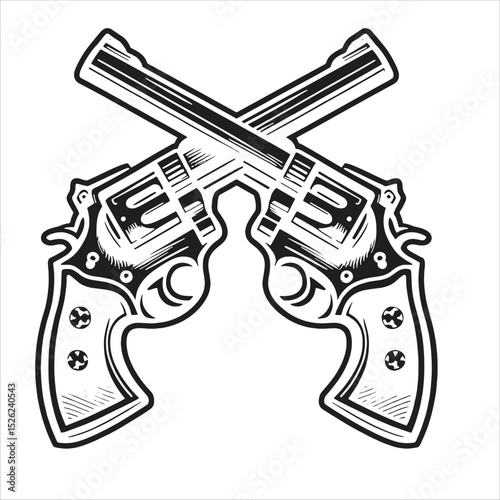 Crossed pistols svg
