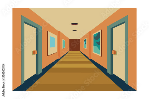 Long Corridor Interior Design A Perspective of Calm and Tranquility