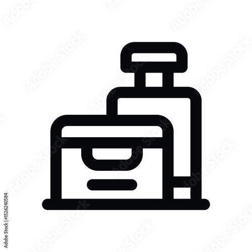 luggage line icon. Clean and minimalist vector icon for websites, mobile apps, presentations, and logos. Fully scalable and customizable for any project.