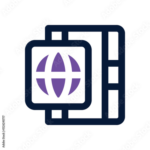 passport duotone icon. Sleek and modern vector icon for websites, mobile apps, marketing materials, and corporate design. Fully scalable and ready to use.