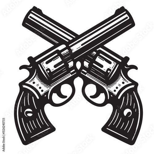 Crossed pistols svg
