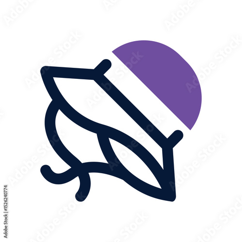 pamela hat duotone icon. Sleek and modern vector icon for websites, mobile apps, marketing materials, and corporate design. Fully scalable and ready to use.
