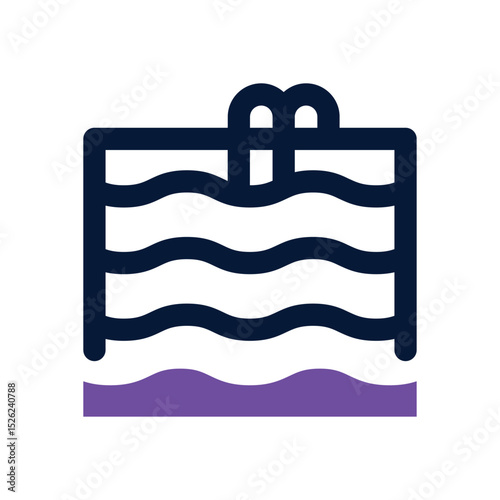 swimming pool duotone icon. Sleek and modern vector icon for websites, mobile apps, marketing materials, and corporate design. Fully scalable and ready to use.