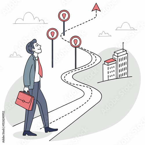 businessman on the road