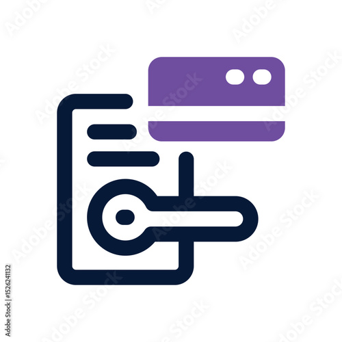 key card duotone icon. Sleek and modern vector icon for websites, mobile apps, marketing materials, and corporate design. Fully scalable and ready to use.
