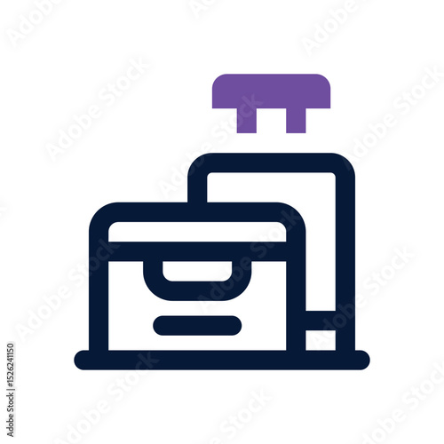 luggage duotone icon. Sleek and modern vector icon for websites, mobile apps, marketing materials, and corporate design. Fully scalable and ready to use.