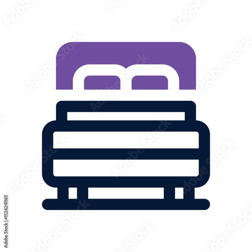 bed duotone icon. Sleek and modern vector icon for websites, mobile apps, marketing materials, and corporate design. Fully scalable and ready to use.