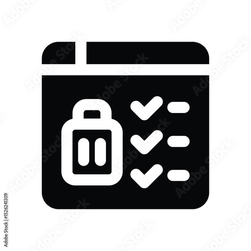 packing glyph icon. Strong and solid vector icon for websites, mobile interfaces, presentations, and visual branding. High quality and easy to edit.